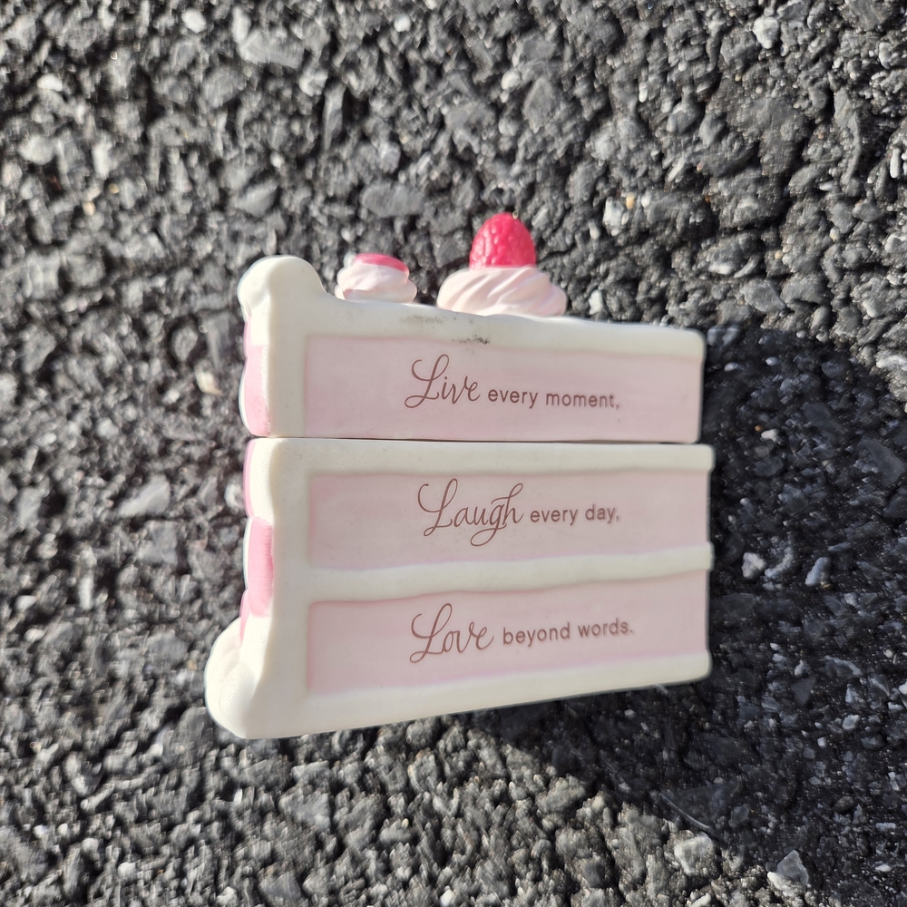 Hallmark Ceramic Cake Slice Trinket Box